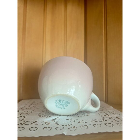 Shenango Restaurant Ware Teacup Saucer Set Vintage Retro Diner Chunky Pink Ombre - Picture 3 of 8